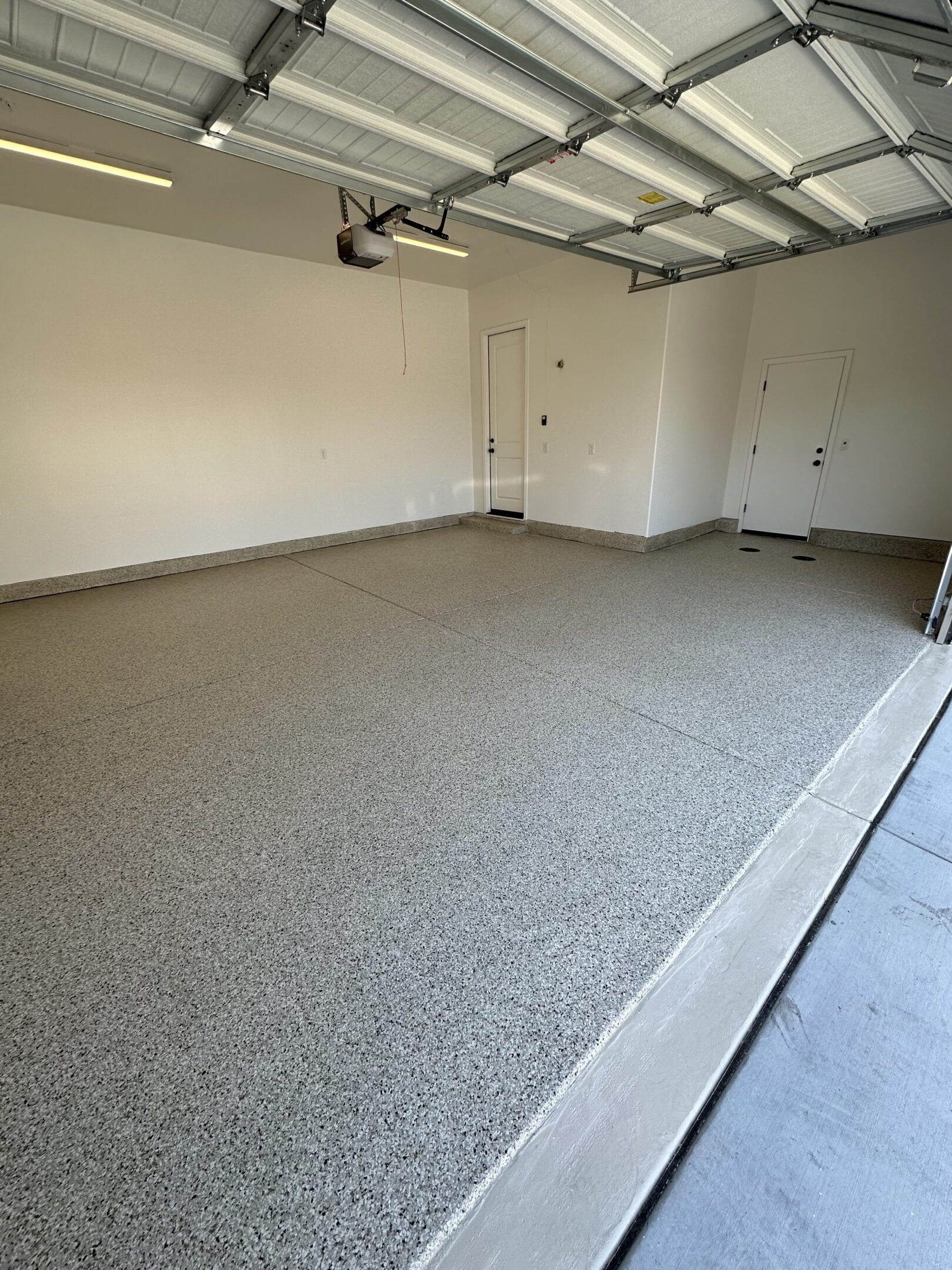 A garage with no one in it is empty.