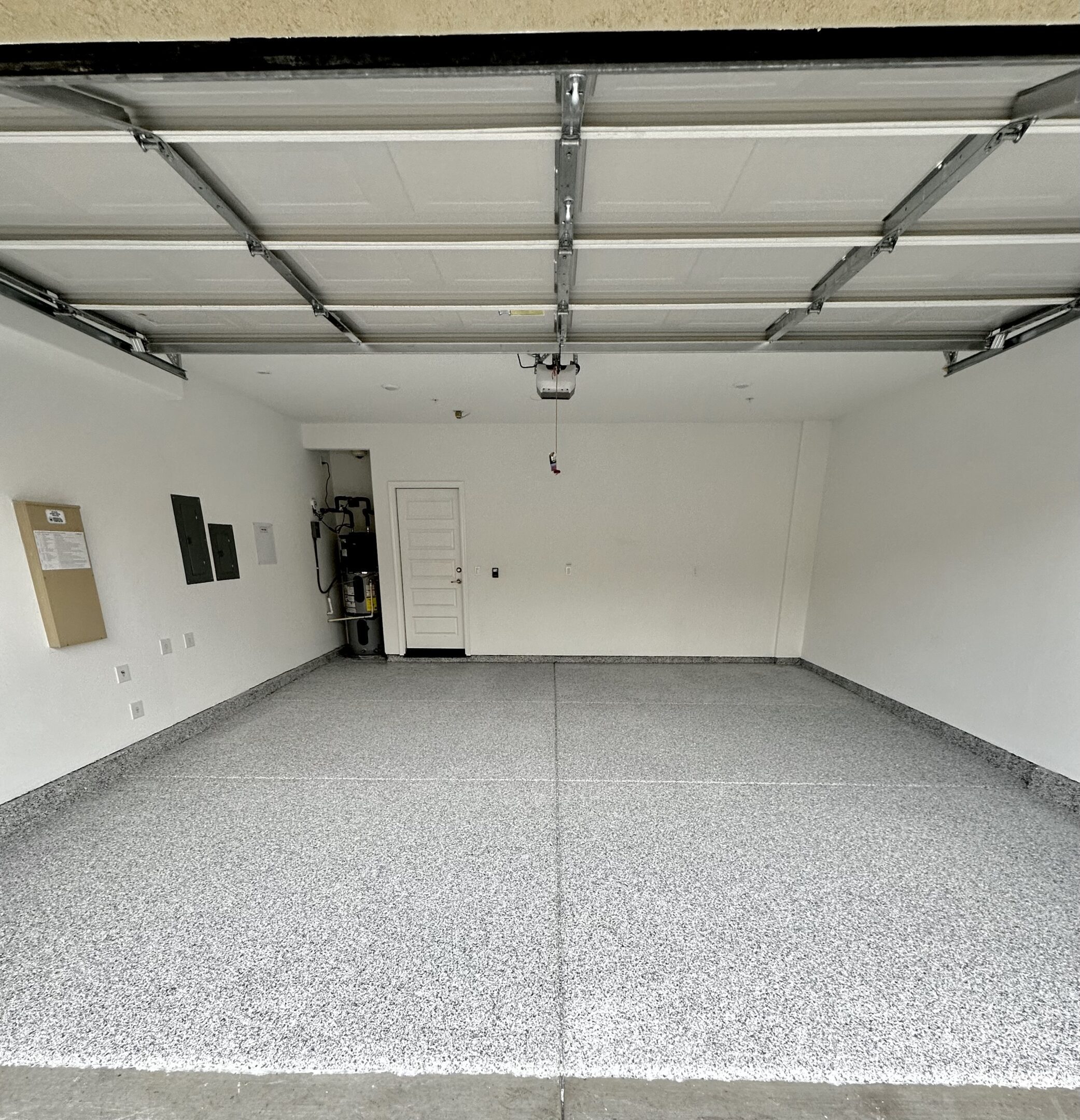 A garage with no one in it is empty.